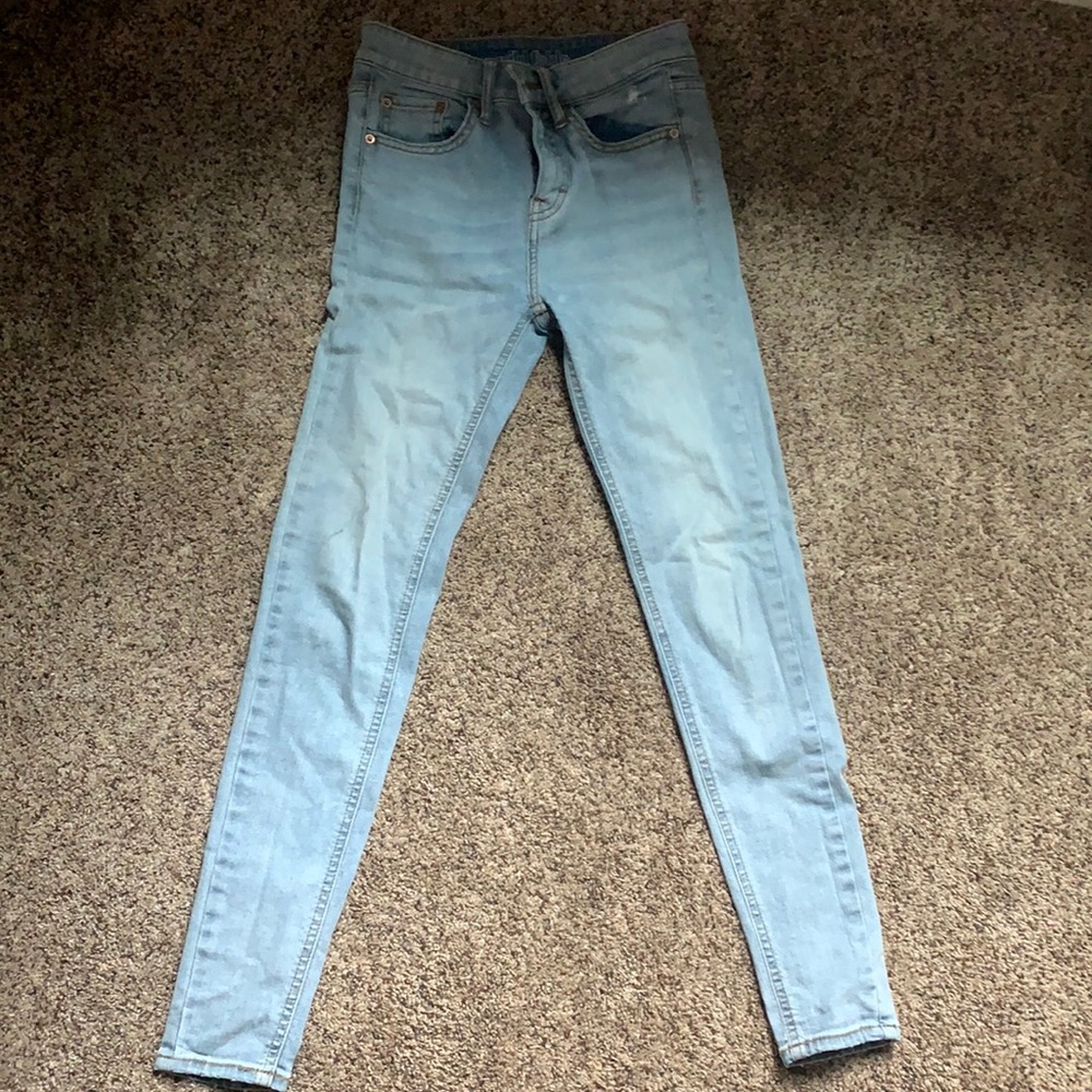 Skinny blue jeans for girls